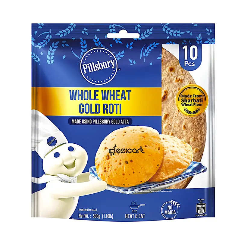 Pillsbury Roti Gold Whole Wheat Roti 18Pcs