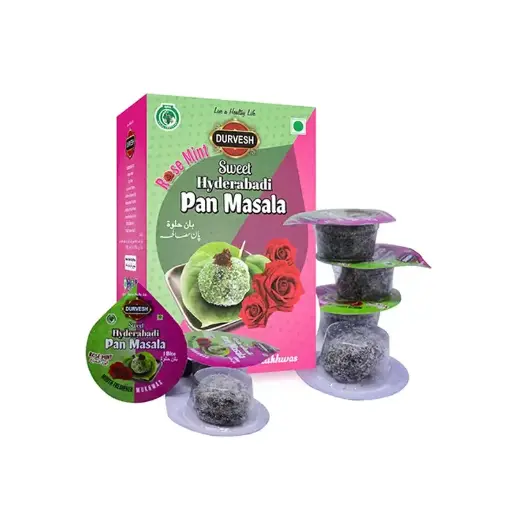 Durvesh Sweet Pan Masala Rose Mint 24 Pcs