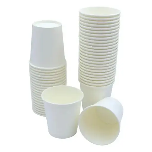 Bagasse White Cups 7oz x 50pcs 
