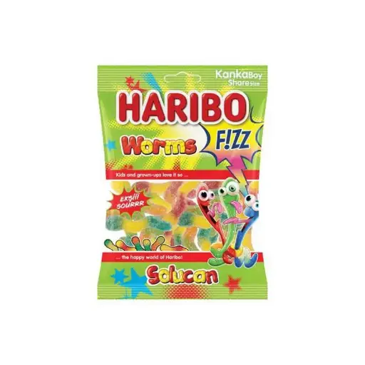 Haribo Fizzy Worm 80g 