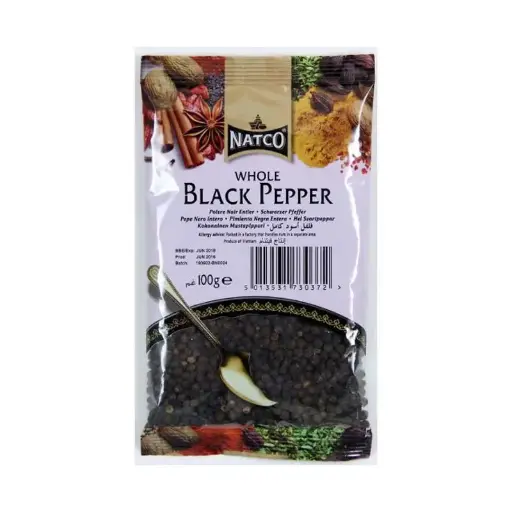 Natco Black Pepper Whole 100gr