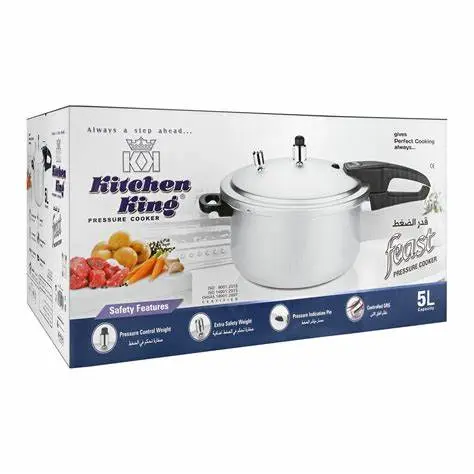 Kitchen King 5 Ltr Aluminium Induction Pressure Cooker Steam Pot 