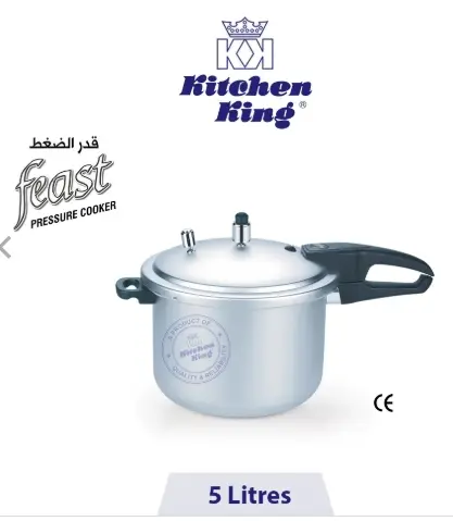 Kitchen King 5 Ltr Aluminium Pressure Cooker Steam Pot 
