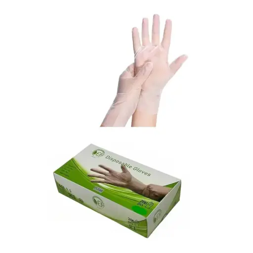 EF Disposable Gloves Clear Large 1 Pack 
