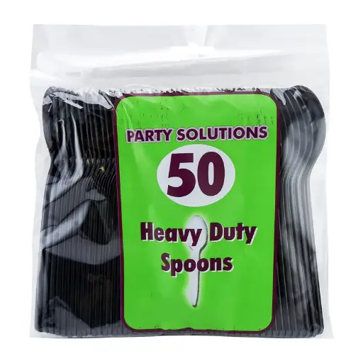 Majestic Black Heavy Duty Spoon 50pcs 