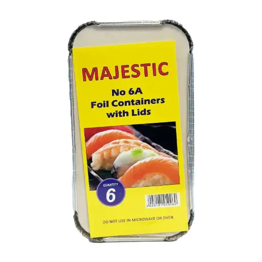 Majestic No 6 A Foil Container 6pcs