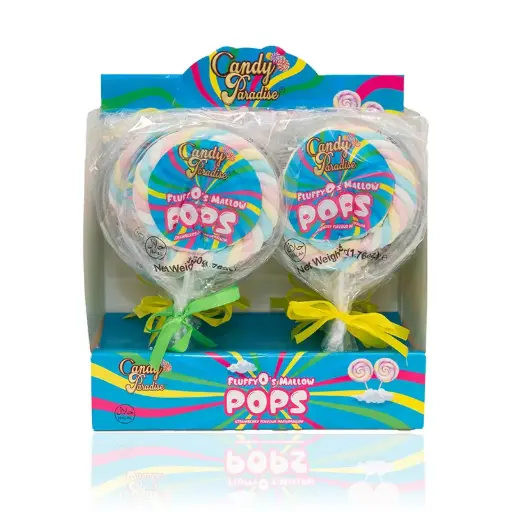 Candy Paradise Fluffys Mallow Pops 50g x 12  