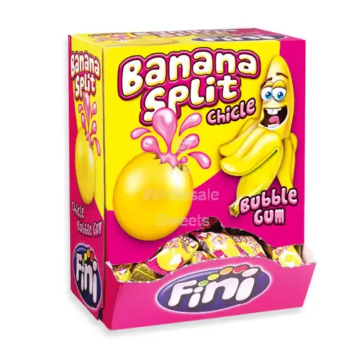 Fini Banana Split Bubble Gum (Pack of 200) 