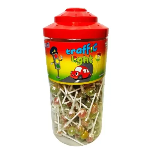 Lick-It Traffic Light Lollies Jar (150 x 7g) 
