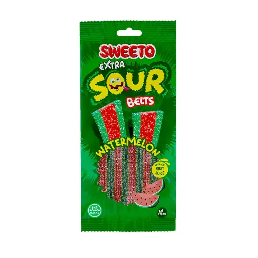Sweeto Sour Watermelon Belts 75g + 4Pack