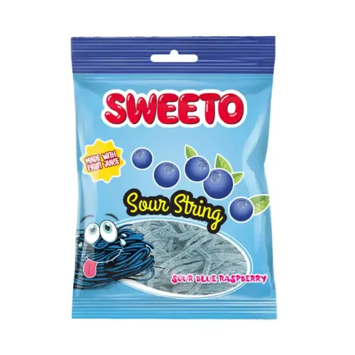 Sweeto Sour String  Blue Raspberry Bags 4Pack